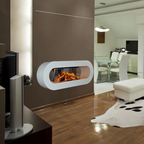 Nimbus elkamin för vägg från Evonic Fires | Väggkamin Väggmonterad elkamin i modern och elegant design från Evonic Fires