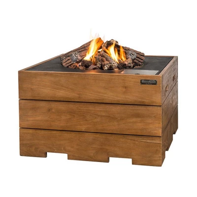 Cocoon Table Square Teak Black gaskamin | HAPPY COCOONING Cocoon Table Square Teak Black gaskamin