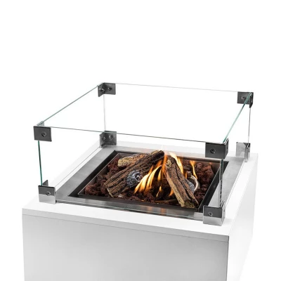 Skyddsglas till modellen Square Small | Etanolkamin-Shop Skyddsglas till gasolkamin