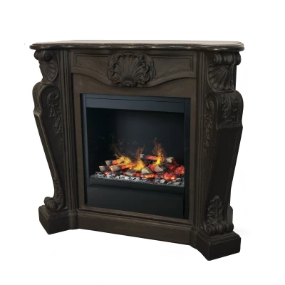 Louis Castle Stone Surround opti-myst kamin svart Louis Castle Stone Surround opti-myst kamin svart