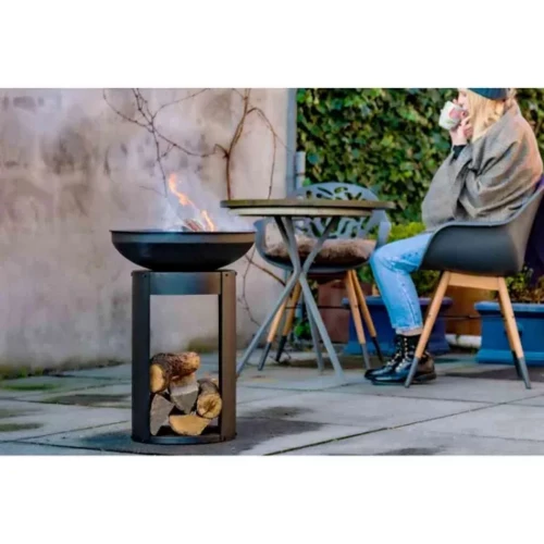 Arizone bålfad med brændeopbevaring Arizone bålfad med brændeopbevaring
