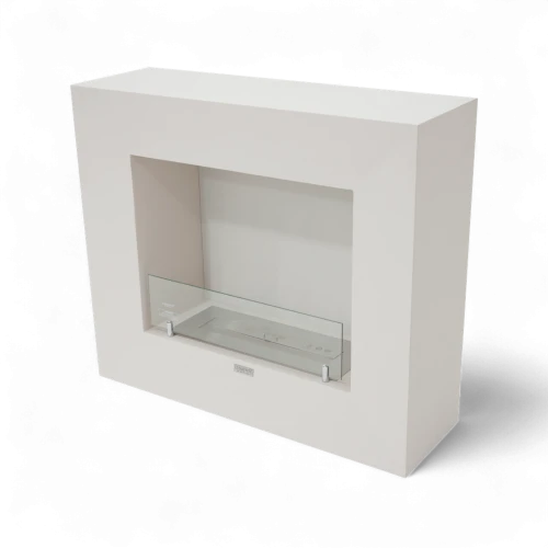 MILANO Bioetanolspis – Vit Väggmodell med Glas, 5 kW MILANO Bioetanolspis – Krämvit
