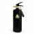 Svart brandsläckare 2 kg från Nordic Flame med guldemblem 