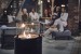 Nova LED Large svart utomhus gaskamin