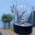 Cylinderformad bordskamin i svart Southwark