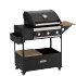 BBQ Bord utan grill i trä och svart för utomhusmatlagning