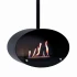 Halifax Svart Oval takhängd Biokamin 60 cm