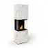 Planika Rock Daze & Laurent automatisk BEV etanolkamin med Dekton ram i marmor-look