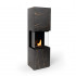 Planika Rock Daze & Laurent automatisk BEV etanolkamin med Dekton ram i marmor-look