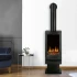 British Fires Bramshaw Pedestal – Fristående elektrisk kamin i vedspisdesign