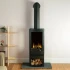 British Fires Bramshaw – Fristående elektrisk kamin med vedförvaring