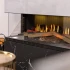 Dimplex Vista 130 III tresidig elkamin för inbyggnad Opti-V 3D-flamteknik
