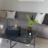 svart fristående etanolkamin