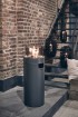Nova LED Medium - grå fristående utomhus gaskamin