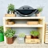 Grillbord av nya breda plankor - 120 cm i trä