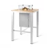 Aluminum Square Bar Table - white