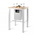 Aluminum Square Bar Table - white