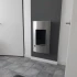 Slimline kamin i rostfritt stål som passar utmärkt i mindre utrymmen. Modern men också tidlös design.