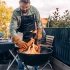 Höfats Grillhandskar i läder - Temperaturbeständiga handskar i svart och beige