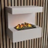 ScandiFlame Electric Late - Vit Väggmonterad Opti-myst öppen spis