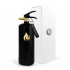 Svart brandsläckare 2 kg från Nordic Flame med guldemblem 