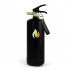 Svart brandsläckare 2 kg från Nordic Flame med guldemblem 