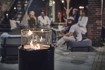 Nova LED Large svart utomhus gaskamin