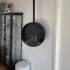 Ottawa svart rund takhängd biokamin 50 cm i diameter
