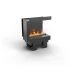 Planika Fires Cool Flame 500 Right Corner hybridkamin för inbyggnad