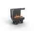Planika Fires Cool Flame 500 Right Corner hybridkamin för inbyggnad