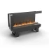Planika Fires Cool Flame 1000 Right Corner hybridkamin för inbyggnad