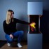 Kamin med opti-myst teknologi