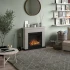 Frode beige elektrisk eldstad med minimalistisk design och 1,5 kW värmeeffekt
