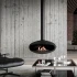 THE ICONIC - Ø: 90 cm Takmonterad svart etanolkamin från Icon Fires