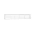 Vit ventilationsgaller - 50x10 cm med en ventilationsarea på 214 cm²