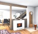 Vit elegant opti-myst kamin