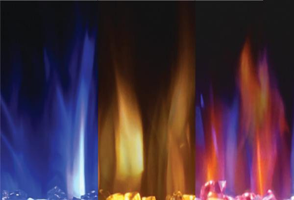Flamfärger för elektriska eldstäder från Napoleon